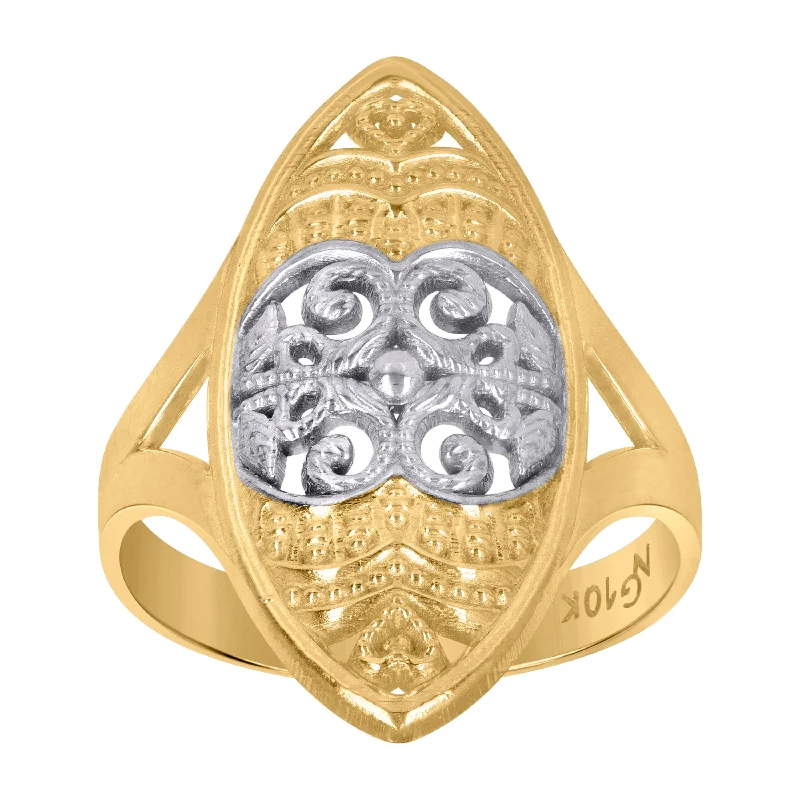 Textured Fashion Rings in Pewter with Hammered and Embossed SurfacesKeene Jewelers 10Kt Two-Tone Gold Womens Filigree Fashion Rings Textured Fashion Rings in Pewter with Hammered and Embossed SurfacesKeene Jewelers 10Kt Two-Tone Gold Womens Filigree Fashion Rings